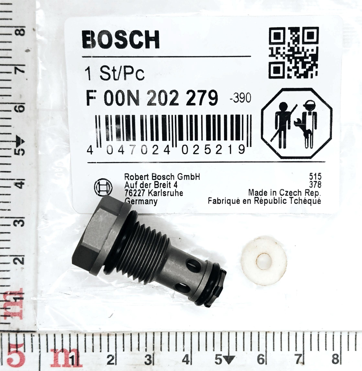 Клапан перепускной ТНВД F00N202279 / BOSCH