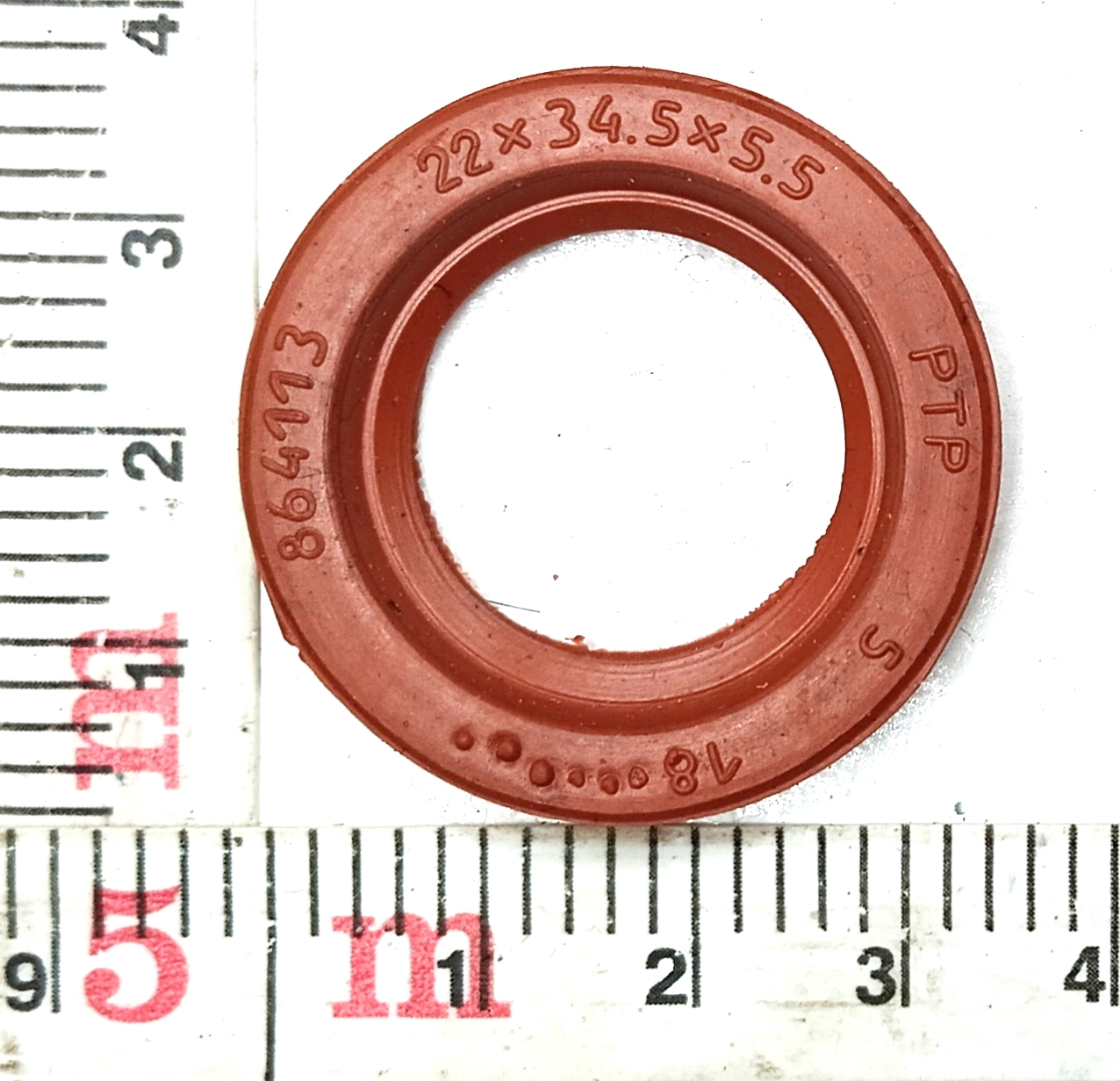 Сальник 22х34,5х6 углового редуктора ГУР 