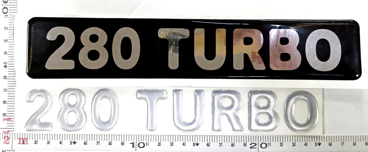 Наклейка объемная TURBO-280 (5,5х27 см)