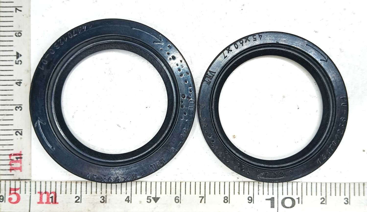 Комплект манжет КПП  45х60х7,45х64х8 (фтор)
