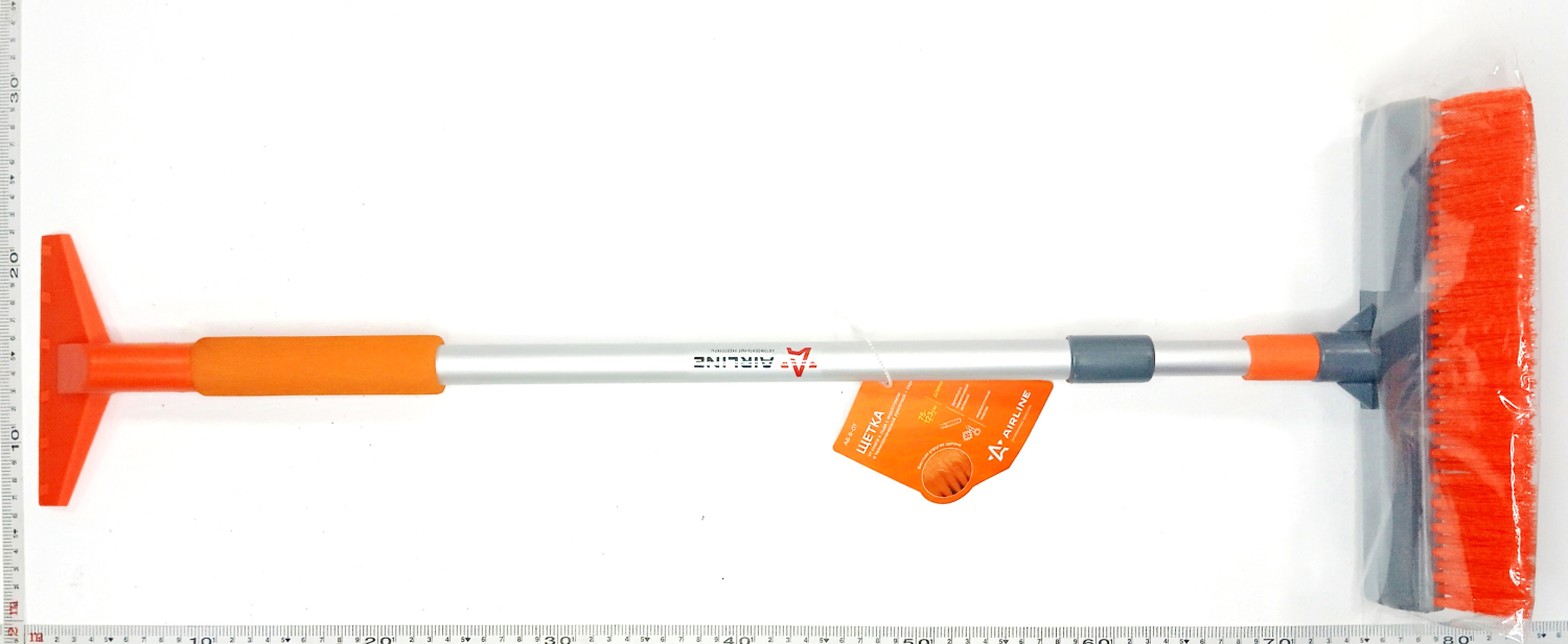 Щетка от снега и льда, со скребком, водосгоном, телескопичекя ручка L=74/123 см